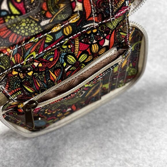 SAKROOTS Owls Floral Peace Cell Phone‎ Zip Wallet Wristlet Pouch No Strap - Picture 8 of 16